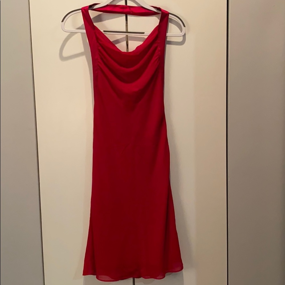 A/X Armani Exchange Sexy Backless Red Dress